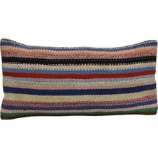 Zehra Abla Halı Yeni El Dokuma Dekoratif Lumbar Kilim Kırlent Yastık Kılıfı 6859