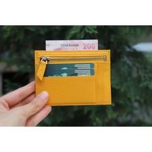 Meyou Shoes Zip Deri Fermuarlı Kartlık Zpch FL12 Sarı