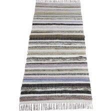 Zehra Abla Halı Yeni El Dokuma Otantik Bukleli Pamuklu Yolluk Kilim 6943