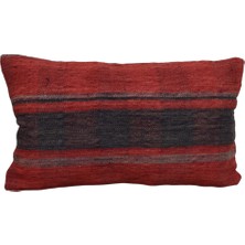 Zehra Abla Halı Yeni El Dokuma Dekoratif Lumbar Kilim Kırlent Yastık Kılıfı 6840