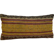 Zehra Abla Halı Yeni El Dokuma Dekoratif Lumbar Kilim Kırlent Yastık Kılıfı 6855