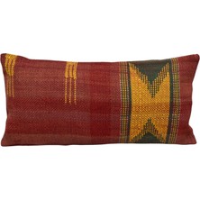 Zehra Abla Halı Yeni El Dokuma Dekoratif Lumbar Kilim Kırlent Yastık Kılıfı 6878
