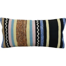 Zehra Abla Halı Yeni El Dokuma Dekoratif Lumbar Kilim Kırlent Yastık Kılıfı 6862