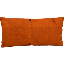Zehra Abla Halı Yeni El Dokuma Dekoratif Lumbar Kilim Kırlent Yastık Kılıfı 6887