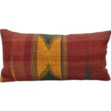 Zehra Abla Halı Yeni El Dokuma Dekoratif Lumbar Kilim Kırlent Yastık Kılıfı 6854