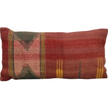 Zehra Abla Halı Yeni El Dokuma Dekoratif Lumbar Kilim Kırlent Yastık Kılıfı 6871