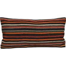 Zehra Abla Halı Yeni El Dokuma Dekoratif Lumbar Kilim Kırlent Yastık Kılıfı 6877