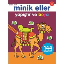 0-6 Yaş Yayınları Minik Eller Yapıştır ve Boya - Bordo Kitap