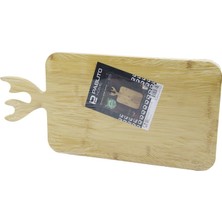 Ayder Timya DİKDÖRTGEN AHŞAP BAMBU KESİM PANOSU - KESME TAHTASI GEYİK BOYNUZ FİGÜR SAPLI 22X36CM (Timya/Go1395)  199233