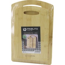 Ayder Timya 2PCS SET  AHŞAP BAMBU KESİM PANOSU - KESME TAHTASI  18X28X1CM--22X32X1CM (Timya/Go1395)  199234