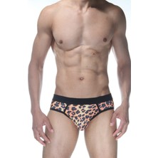 Hafif Giyim Erkek Çok Renkli Fantezi Seksi Leopar Desenli Jockstrap HF102117