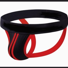 Hafif Giyim Erkek Kırmızı Fantezi Seksi Şerit Detaylı Jockstrap CB170920HF