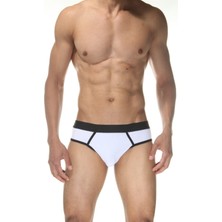 Hafif Giyim Erkek Beyaz Fantezi Seksi Jockstrap HF102124