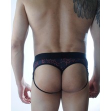 Hafif Giyim Erkek Çok Renkli Fantezi Seksi Yuvarlak Desenli Jockstrap HF301175