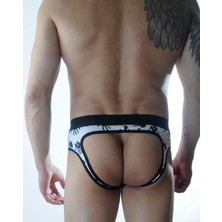 Hafif Giyim Erkek Çok Renkli Fantezi Seksi El Desenli Jockstrap HF301169