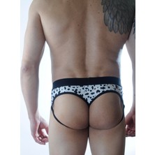 Hafif Giyim Erkek Çok Renkli Fantezi Seksi Dalmaçyalı Puantiyeli Jockstrap HF301181