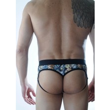 Hafif Giyim Erkek Çok Renkli Fantezi Seksi Zar Desenli Jockstrap DM301177HF