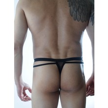 Hafif Giyim Erkek Siyah Fantezi Seksi Transparan Tül String DM301187HF