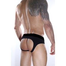 Hafif Giyim Erkek Siyah Fantezi Seksi Jockstrap HF012118