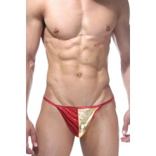 Hafif Giyim Çok Renkli Fantezi Seksi Deri Görünümlü Erkek String  Tanga BC4591HF
