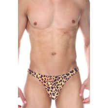 Hafif Giyim Erkek Çok Renkli Fantezi Seksi Leopar Desenli String DM021826HF