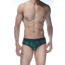 Hafif Giyim Erkek Yeşil Fantezi Seksi Parlak Jockstrap HF102119