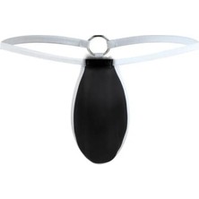Hafif Giyim Erkek Beyaz Fantezi Seksi Metal Halka Detaylı String HF310128