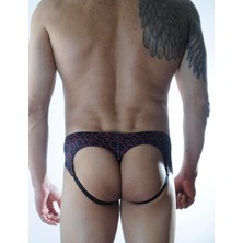 Hafif Giyim Erkek Çok Renkli Fantezi Seksi Yuvarlak Desenli Jockstrap DM301160HF