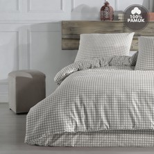 Cote Blanc Mini Kare %100 Pamuk Çift Kişilik Nevresim Takımı