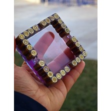 Takıda Gümüş Küllük 9 mm Boş Kovanlı Küllük 9 mm Mermili Kül Tablası Hediyelik  Ürün  Ofis  Eşyası