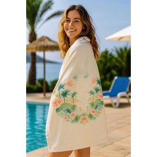 Mira Home Unisex Desenli Baskılı Deniz Plaj Havlusu Palmiye 70X140 cm