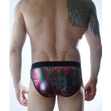 Hafif Giyim Erkek Çok Renkli Fantezi Seksi Desenli Parlak Slip DM301121HF