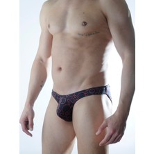 Hafif Giyim Erkek Çok Renkli Fantezi Seksi Daire Desenli Slip HF301109