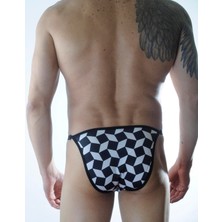 Hafif Giyim Erkek Çok Renkli Fantezi Seksi Küp Desenli Slip DM301116HF