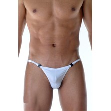 Hafif Giyim Erkek Beyaz Fantezi Seksi Ip Askılı Slip DM111831HF