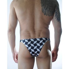 Hafif Giyim Erkek Çok Renkli Fantezi Seksi Küp Desenli Slip DM301128HF