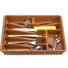 Ayder Timya KÜÇÜK - AHŞAP RENK - 7 BÖLMELİ ÇEKMECE İÇİ KAŞIKLIK 36X32CM (Timya/Go1395)  199416