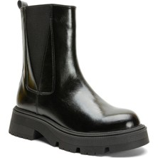 Emienza Lore Vegan Deri Lastikli Oval Burun Bayan Bot