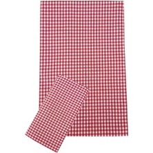 Mira Home Zefir Desen Sofra Bezi Masa Örtüsü 170 x 170 cm Kırmızı
