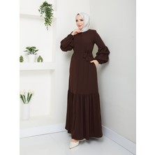 Moda Esre Esre Giyim Tesettür Medine Ipeği Büzgülü