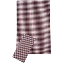 Mira Home Zefir Desen Sofra Bezi Masa Örtüsü 170 x 170 cm Bordo