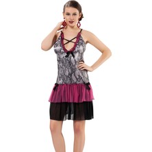 Sistina Renkli Dantel Gecelik - 616