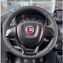 Hasbay Dikişli Direksiyon Kılıfı Noktalı / Siyah Deri F.ıat Doblo Fiorino Bu Direksiyon Için