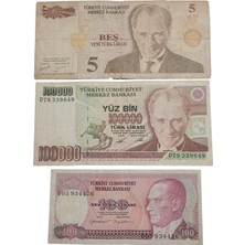 Yediotuz Digital Pazarlama 6. ve 7. Emisyon 3 Adet Türk Lirası . Cumhuriyet Dönemi Koleksiyon Kağıt Para. Numismatik