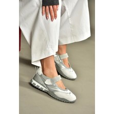 Fox Shoes V312651304 Gri Kumaş Bantlı Günlük Kadın Ayakkabı