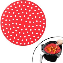 Ayder Timya Renkli Isıya Dayanıklı Yıkanılabilir Silikon Fırın Ve Airfryer Yuvarlak Pişirme Matı 23 Cm (Timya/Go1395)  201207