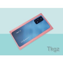 Tkgz Xiaomi Redmi Note 11 Pro -4g- Arka Pil Batarya Kapağı Cam Full Lensli Mavi
