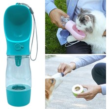 Ayder Timya Taşınabilir Mama Hazneli Evcil Hayvan Suluğu Seyahat Kabı Kilitlenebilen Su Sızdırmaz 380ML (Timya/Go1395)  201457