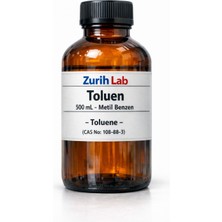 Kimya Studio  Toluen 500 mL - Metil Benzen - Toluene - (CAS No: 108-88-3) / (Saflık: 98,00-102,00%)