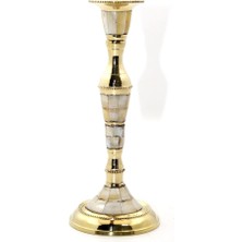 Tekli Pirinç Sedefli Şamdan 6023